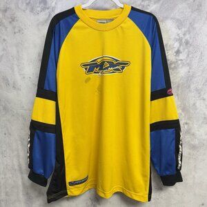 Vintage MX Racing Jersey Adult XL Yellow Long Sleeve Padded Athletic Works